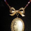 Verkocht Ketting Maria € 55,00 Vintage Franse Mariabroche en rozenkrans